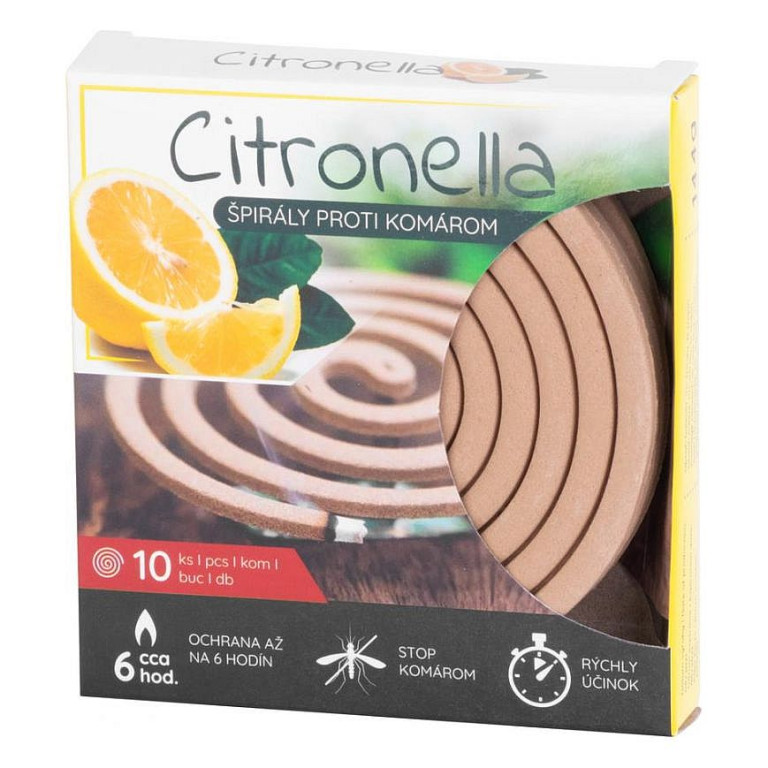 Svíčka Citronella, spirála, proti hmyzu a komárům, bal. 10 ks 734989