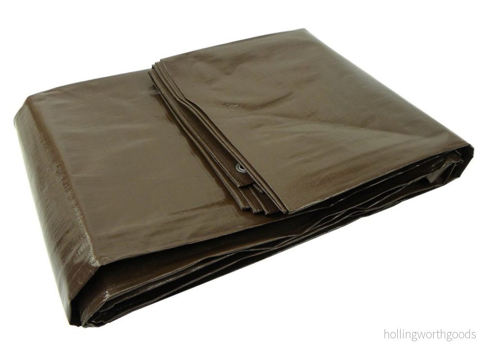 Plachta standard extra hrubá 200g/m2, 5X6m, hnědá 319131