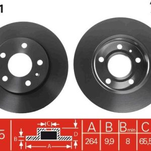 TR DF4051 Brzdový kotouč TRW – lakovaný TR DF4051 Brzdový kotouč TRW – lakovaný