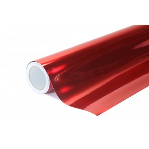 Chromovaná zrcadlová 3vrstvá červená polepová fólie 152x300cm - interiér/exteriér SCH03-030