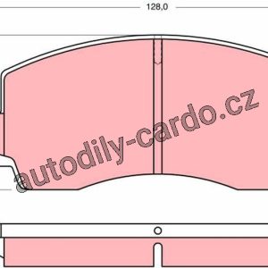 Sada brzdových destiček TRW GDB828 – MAZDA