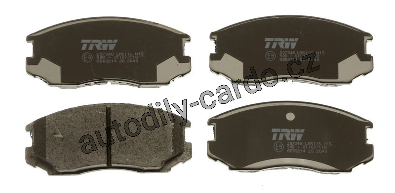 Sada brzdových destiček TRW GDB3214 - DAIHATSU TERIOS