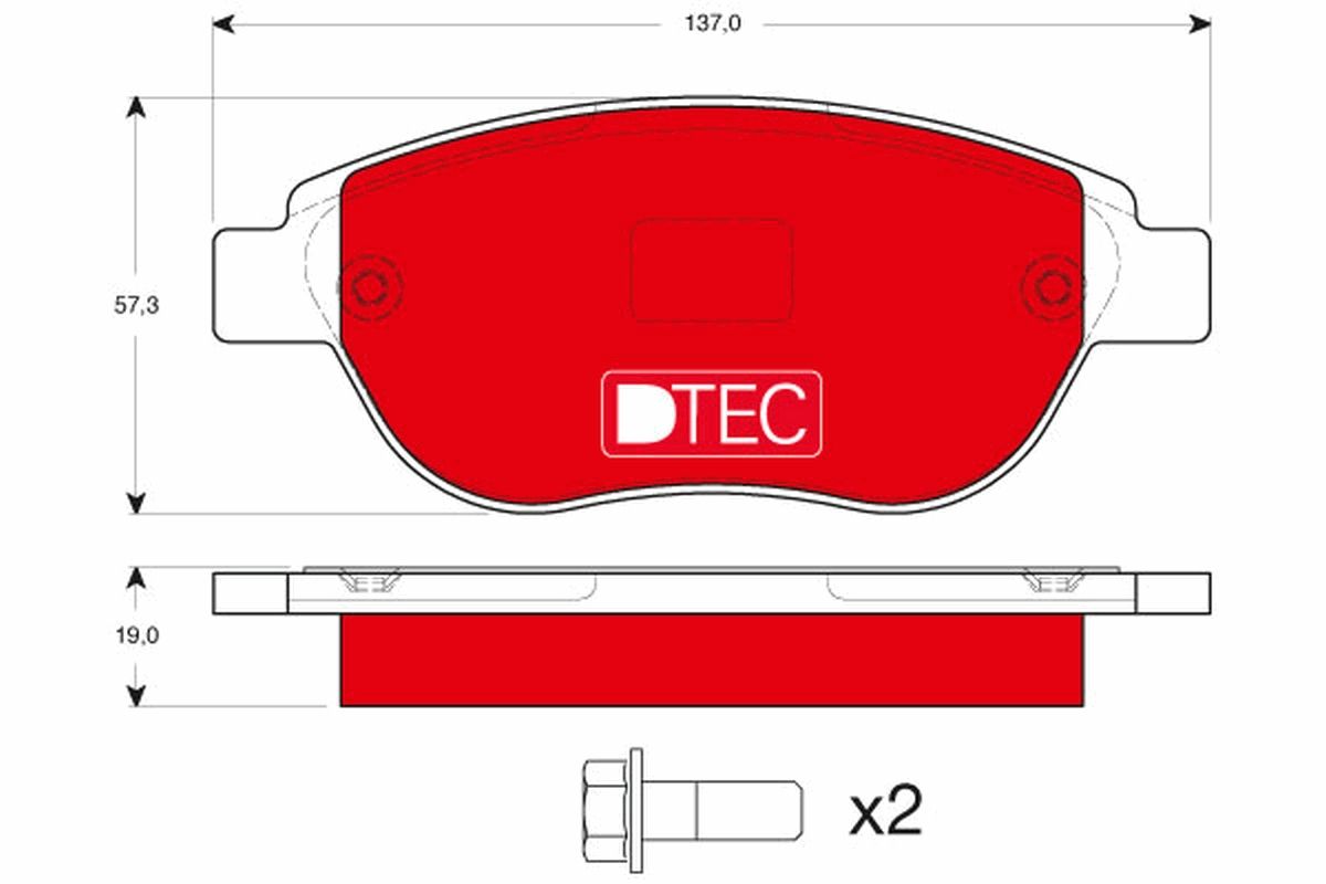 TR GDB1464DTE Sada brzdových destiček TRW DTEC