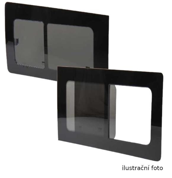 Okno zadní pevné Carbest Fiat Ducato, Peugeot Boxer, Citroën Jumper od 2007, levé zadní dveře, tónované bezpečnostní sklo, 826 × 665 mm 304274