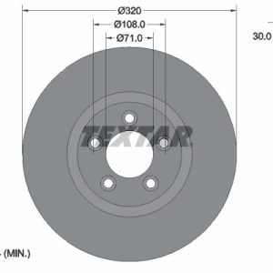 Brzdový kotouč TEXTAR 92158703 Brzdový kotouč TEXTAR 92158703