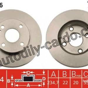 Brzdový kotouč TRW DF7376 – MAZDA 323 96- Brzdový kotouč TRW DF7376 – MAZDA 323 96-