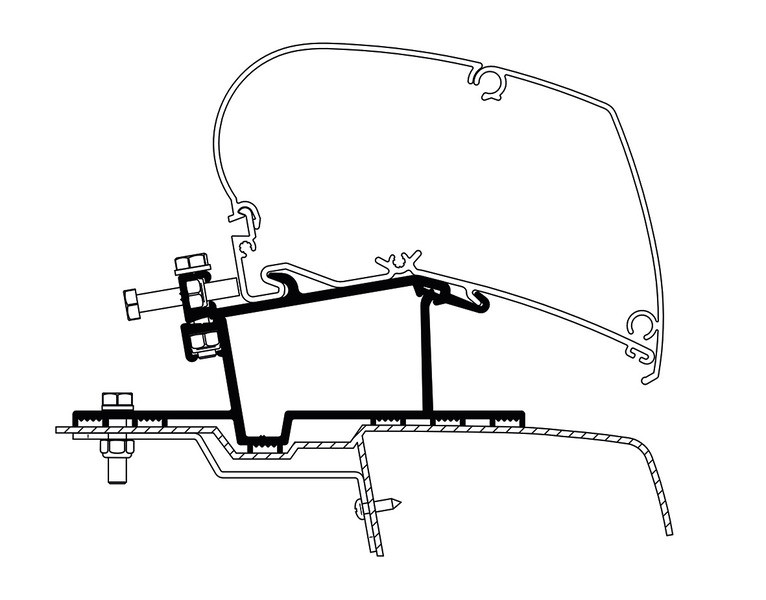 Adaptér pro markýzu Thule Omnistor 6002 / 6900 na Renault Master / Opel Movano, sada 2 ks 312539
