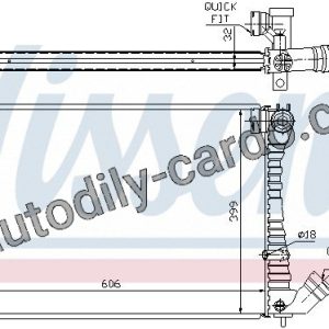 Chladič motoru NISSENS 61338A Chladič motoru NISSENS 61338A