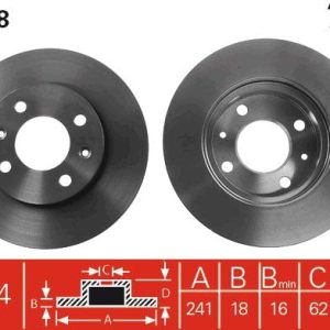 TR DF4458 Brzdový kotouč TRW – lakovaný