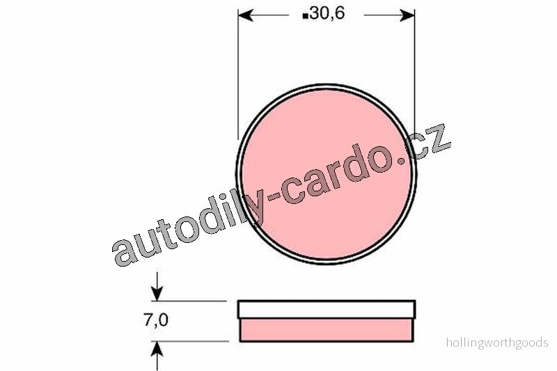 Sada brzdových destiček TRW GDB271 - CITROEN