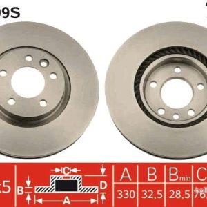 TR DF4309S Brzdový kotouč TRW – lakovaný