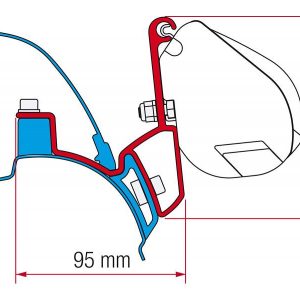 Adaptér střešní Fiamma pro markýzu F35 Pro, pro VW T5 a T6 California / California Beach, sada 2 kusy (12 cm), montáž do originální lišty 305935 Adaptér střešní Fiamma pro markýzu F35 Pro, pro VW T5 a T6 California / California Beach, sada 2 kusy (12 cm), montáž do originální lišty 305935