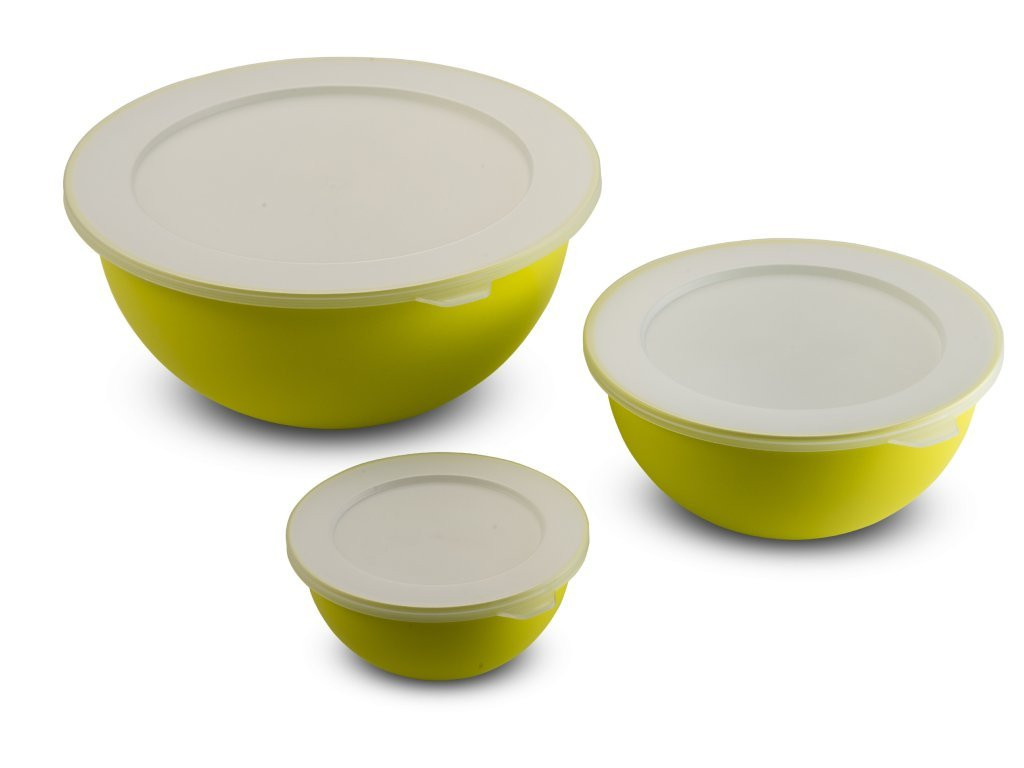 Set plastového nerozbitného nádobí Omada Sanaliving 3ks VerdeMela světle zelená 318702
