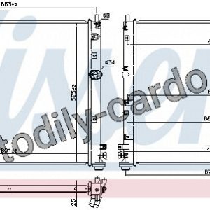Chladič motoru NISSENS 606150 Chladič motoru NISSENS 606150