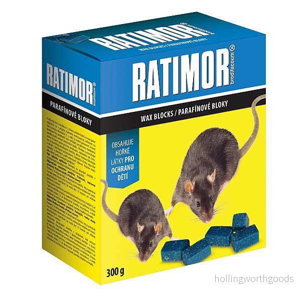 Nástraha na myši Ratimor brodifacoum voskový blok 300g 747259