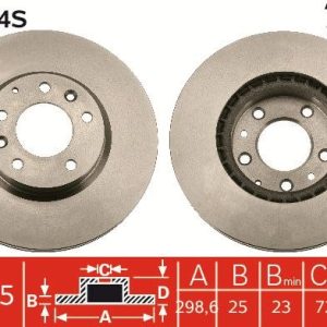 TR DF4974S Brzdový kotouč TRW – lakovaný TR DF4974S Brzdový kotouč TRW – lakovaný