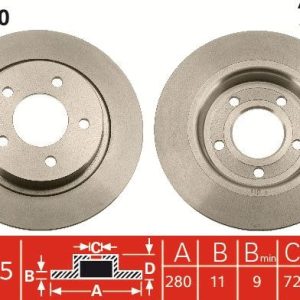 TR DF4420 Brzdový kotouč TRW – lakovaný