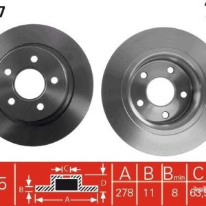 TR DF4407 Brzdový kotouč TRW – lakovaný