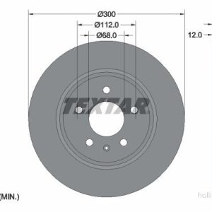 Brzdový kotouč TEXTAR 92160103 Brzdový kotouč TEXTAR 92160103