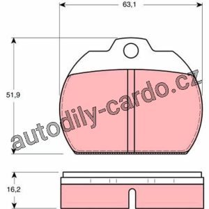 Sada brzdových destiček TRW GDB591 – VW KAEFER Sada brzdových destiček TRW GDB591 – VW KAEFER