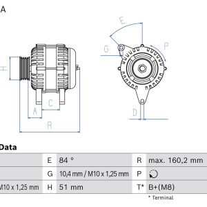 BO 0986084990 Alternátor BOSCH BO 0986084990 Alternátor BOSCH