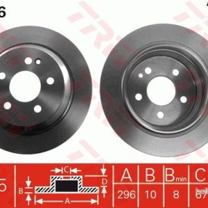 TR DF4356 Brzdový kotouč TRW – lakovaný