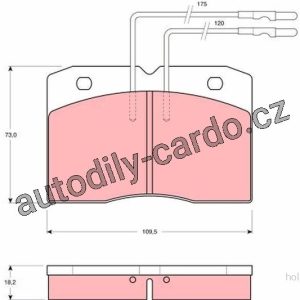 Sada brzdových destiček TRW GDB343 – IVECO