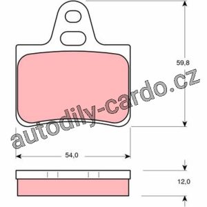Sada brzdových destiček TRW GDB146 – CITROEN Sada brzdových destiček TRW GDB146 – CITROEN