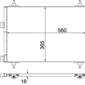 MH AC 315 000S chladič klimatizace MAHLE