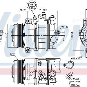 Kompresor klimatizace NISSENS 89039