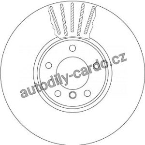 Brzdový kotouč TRW DF6003S – BMW 5 E60 04- Brzdový kotouč TRW DF6003S – BMW 5 E60 04-