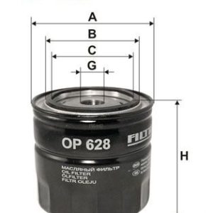 FI OP628 filtr olejový FILTRON FI OP628 filtr olejový FILTRON