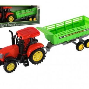 Hračka traktor s vlekem plastový, 35cm na v setrvačník 743875
