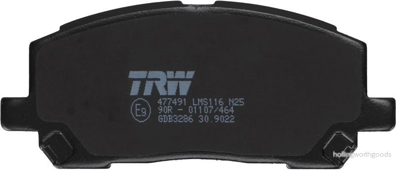 Sada brzdových destiček TRW GDB3286 - LEXUS RX