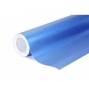Vzorek - Exkluzivní 4D Karbonová modrá polepová fólie 10x20cm - interiér/exteriér 4D09-vz