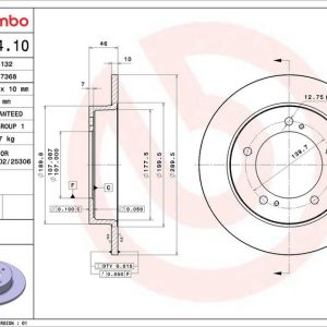 Brzdový kotouč BREMBO 08.4994.10