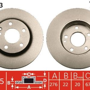 TR DF4393 Brzdový kotouč TRW – lakovaný
