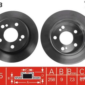 TR DF1583 Brzdový kotouč TRW – lakovaný TR DF1583 Brzdový kotouč TRW – lakovaný