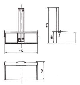 Držák 3-bodového pásu 990 mm 307566