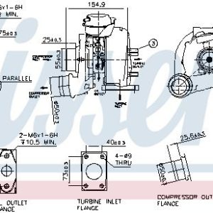 Turbodmychadlo NISSENS 93173 Turbodmychadlo NISSENS 93173