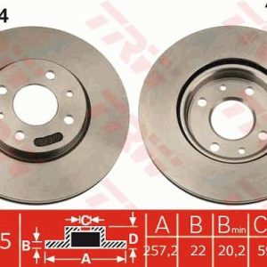 TR DF2734 Brzdový kotouč TRW – lakovaný TR DF2734 Brzdový kotouč TRW – lakovaný