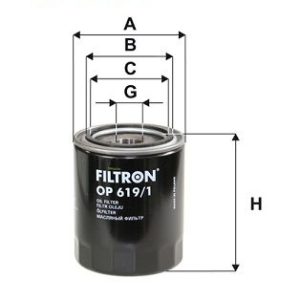 FI OP619/1 Filtr olejový FILTRON FI OP619/1 Filtr olejový FILTRON