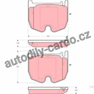 Sada brzdových destiček TRW GDB1541 – MERCEDES W215 CL, SL Sada brzdových destiček TRW GDB1541 – MERCEDES W215 CL, SL