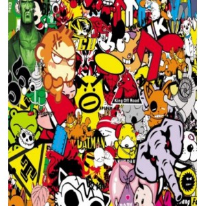 Stickerbomb TLK-101 polepová fólie 152x2700cm – interiér/exteriér TLK-101-270
