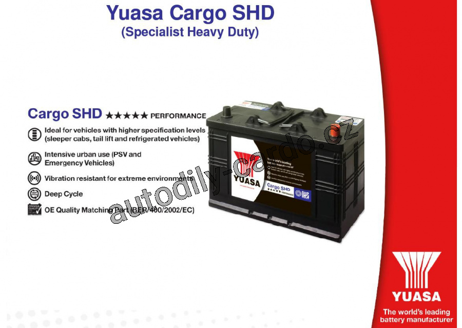 Autobaterie YUASA 625 SHD 230Ah 1200A 12V /518x273x242/