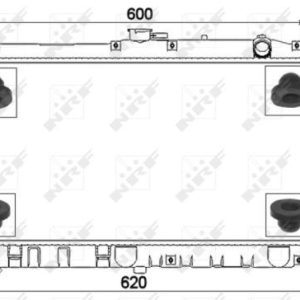 Chladič, chlazení motoru NRF 53317 Chladič, chlazení motoru NRF 53317