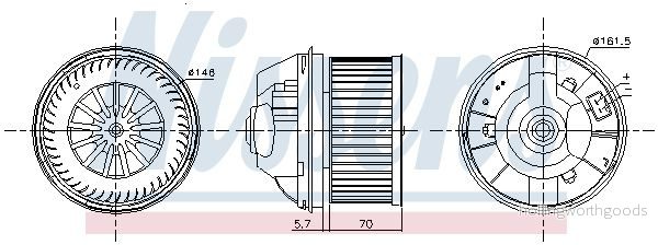 Vnitřní ventilátor NISSENS 87245