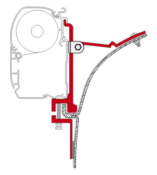 Adaptér montážní Fiamma Kit Sprinter pro markýzy F45 S / F45 L / Zip (pro Mercedes-Benz Sprinter) 312606