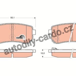 Sada brzdových destiček TRW GDB3451 – KIA CEED 06-