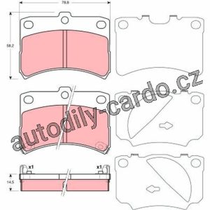 Sada brzdových destiček TRW GDB3219 – DAIHATSU
